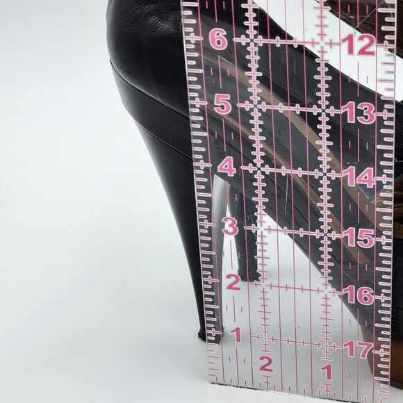 Marni Vintage Cross Strap Wooden Platform Heels Size 8 - Picture 10 of 11